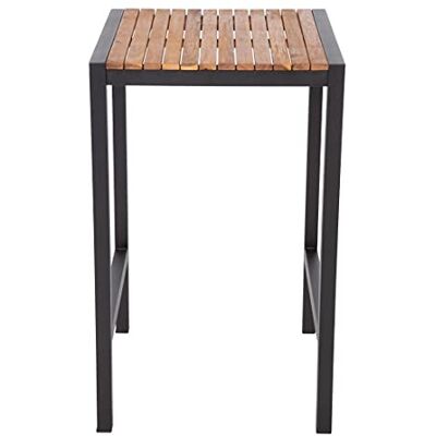 Bolero Bartafel DS155 vierkant van acaciahout en gepoedercoat staal teak hoogte 1000 mm breedte 600 mm lengte 600 mm Bolero Bartafel DS155 vierkant van acaciahout en gepoedercoat staal teak hoogte 1000 mm breedte 600 mm lengte 600 mm
