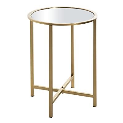 HAKU Möbel salontafel, metaal, goud, Ø 39 x H 53 cm HAKU Möbel salontafel, metaal, goud, Ø 39 x H 53 cm