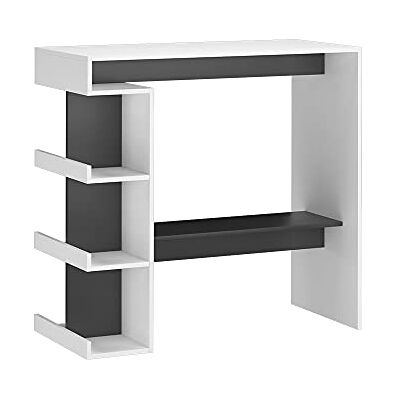 Vicco Bartafel "Dana", wit, 108 x 50 cm met open planken voor gebruik als hoge tafel Vicco Bartafel "Dana", wit, 108 x 50 cm met open planken voor gebruik als hoge tafel
