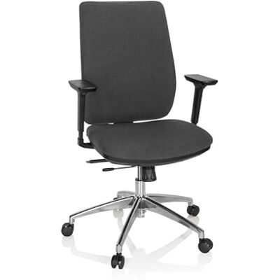 hjh OFFICE Integrio 820026 professionele bureaustoel met in hoogte verstelbare rugleuning, stof donkergrijs hjh OFFICE Integrio 820026 professionele bureaustoel met in hoogte verstelbare rugleuning, stof donkergrijs