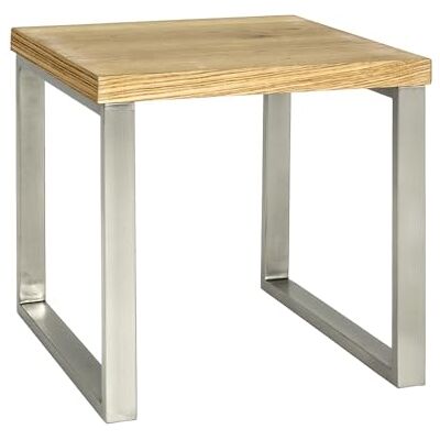 HAKU Moebel 15618 bijzettafel, staal, eikenoptisch, roestvrij staal, 50 x 45 x 45 cm HAKU Moebel 15618 bijzettafel, staal, eikenoptisch, roestvrij staal, 50 x 45 x 45 cm