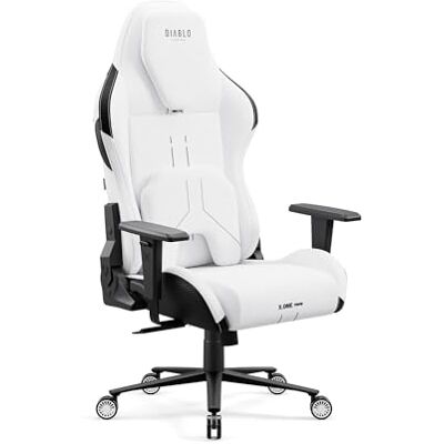 Diablo X.One Prime Gamingstoel Gamingstoel PC-zitting Magnetisch kussen Koelstoel Hoogwaardige stof In hoogte verstelbare armleuningen Draagt tot 140 kg, Wit Diablo X.One Prime Gamingstoel Gamingstoel PC-zitting Magnetisch kussen Koelstoel Hoogwaardige stof In hoogte verstelbare armleuningen Draagt tot 140 kg, Wit