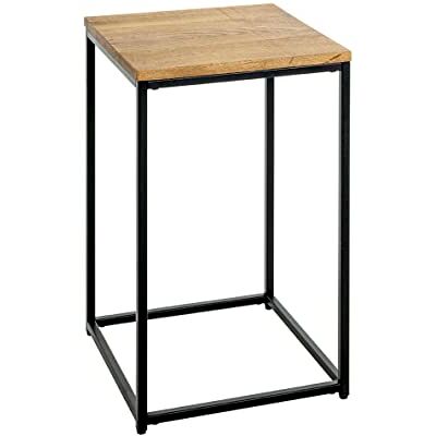 HAKU bijzettafel eiken, zwart, massief hout, metaal Dim.: B 35 cm x H 60 cm x D 35 cm, Stijl: Modern HAKU bijzettafel eiken, zwart, massief hout, metaal Dim.: B 35 cm x H 60 cm x D 35 cm, Stijl: Modern
