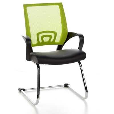 hjh OFFICE 650440 bezoekersstoel Vistro NET V zwart/groen, met armleuningen, brede zitting met dikke en comfortabele bekleding, ergonomische rugleuning van ademend netstof hjh OFFICE 650440 bezoekersstoel Vistro NET V zwart/groen, met armleuningen, brede zitting met dikke en comfortabele bekleding, ergonomische rugleuning van ademend netstof