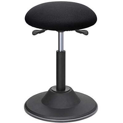 SONGMICS In hoogte verstelbare bureaukruk, ergonomische werkkruk, 360° draaibare kruk, zithoogte 50-70 cm, met anti-slip vloerring OSC01BK SONGMICS In hoogte verstelbare bureaukruk, ergonomische werkkruk, 360° draaibare kruk, zithoogte 50-70 cm, met anti-slip vloerring OSC01BK