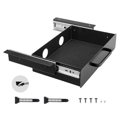 VEVOR 33 cm brede schuiflade, uittrekbare ladebevestiging onder het bureau, verborgen opbergorganizer, tafelpotlood voor kantoor, thuis, werkplek, 38,1 x 22,9 x VEVOR 33 cm brede schuiflade, uittrekbare ladebevestiging onder het bureau, verborgen opbergorganizer, tafelpotlood voor kantoor, thuis, werkplek, 38,1 x 22,9 x