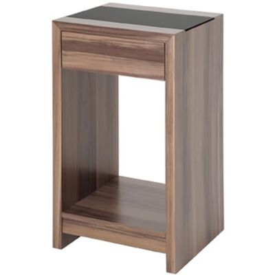 HAKU Möbel 42512 console van gehard glas, 42 x 40 x 74 cm, walnoot HAKU Möbel 42512 console van gehard glas, 42 x 40 x 74 cm, walnoot