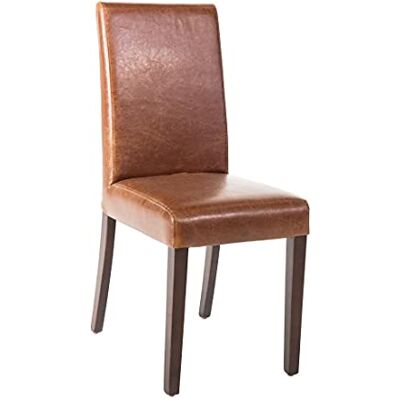 Bolero GR368 Eetkamerstoelen, kunstleer, bruin, 2 stuks Bolero GR368 Eetkamerstoelen, kunstleer, bruin, 2 stuks