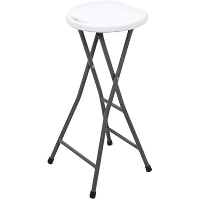 Spetebo Opvouwbare barkruk met metalen frame, belastbaar tot 100 kg, 70 x 27 cm, opvouwbare metalen barkruk met kunststof zitting, kinderstoel voor bar en toonbank, inklapbaar zonder Spetebo Opvouwbare barkruk met metalen frame, belastbaar tot 100 kg, 70 x 27 cm, opvouwbare metalen barkruk met kunststof zitting, kinderstoel voor bar en toonbank, inklapbaar zonder