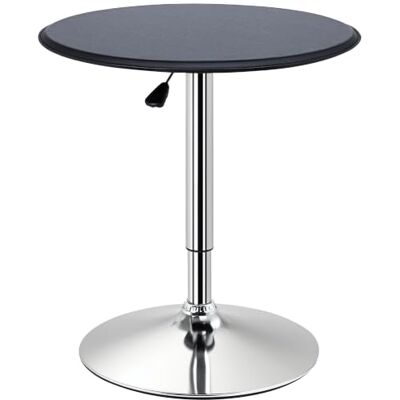 HOMCOM Bartafel, bistrotafel, in hoogte verstelbaar, 67-93 cm, Ø 63 cm Staande statafel, eigentijdse stijl, 360° draaibaar dienblad, verchroomd metaal HOMCOM Bartafel, bistrotafel, in hoogte verstelbaar, 67-93 cm, Ø 63 cm Staande statafel, eigentijdse stijl, 360° draaibaar dienblad, verchroomd metaal