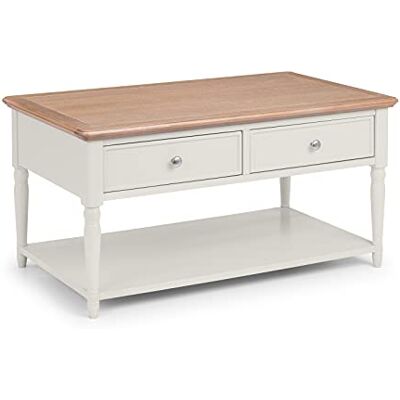 Julian Bowen Provence salontafel met 2 laden, grijs/eiken Julian Bowen Provence salontafel met 2 laden, grijs/eiken