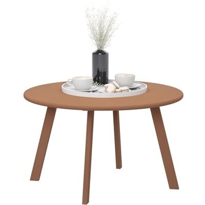 Outsunny Kleine salontafel, rond, antislip, oranje Outsunny Kleine salontafel, rond, antislip, oranje
