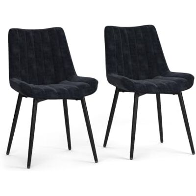 Vicco Eetkamerstoel "Ravlo", zwart, 51 x 57 cm Set van 2 Vicco Eetkamerstoel "Ravlo", zwart, 51 x 57 cm Set van 2