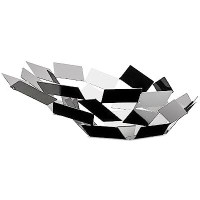 Alessi La Stanza dello Scirocco MT03 Designer-middenstuk, roestvrij staal 18/10, glanzend, wit Alessi La Stanza dello Scirocco MT03 Designer-middenstuk, roestvrij staal 18/10, glanzend, wit