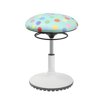 Topstar Living Chair Move Kids Kruk met draaibare zitting, zithoogte van 39 tot 47 cm, mint stippen Topstar Living Chair Move Kids Kruk met draaibare zitting, zithoogte van 39 tot 47 cm, mint stippen