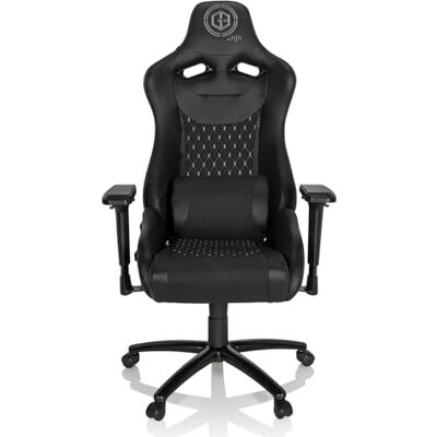 hjh OFFICE 734231 Gamingstoel Gameplay SX 04, stof/kunstleer, zwart, draaibaar, met kussen en rugleuning hjh OFFICE 734231 Gamingstoel Gameplay SX 04, stof/kunstleer, zwart, draaibaar, met kussen en rugleuning