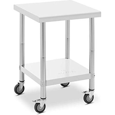 Royal Catering RCAT-60/60-W roestvrijstalen werktafel met wielen 60 x 60 cm maximale belasting 120 kg Royal Catering RCAT-60/60-W roestvrijstalen werktafel met wielen 60 x 60 cm maximale belasting 120 kg