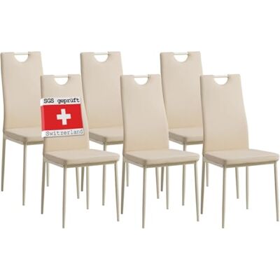 Albatros eetkamerstoelen SALERNO, set van 6, beige Albatros eetkamerstoelen SALERNO, set van 6, beige