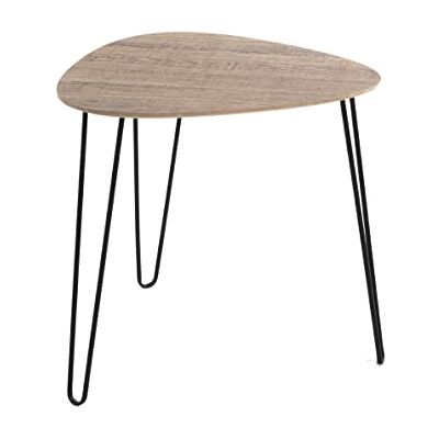 HAKU Möbel bijzettafel, MDF, eiken zwart, L 48 x D 48 x H 48 cm HAKU Möbel bijzettafel, MDF, eiken zwart, L 48 x D 48 x H 48 cm