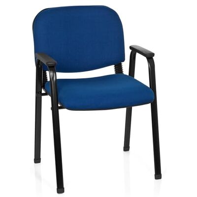 hjh OFFICE 704341 XT 650 conferentiestoel bekleed met armleuningen, blauw hjh OFFICE 704341 XT 650 conferentiestoel bekleed met armleuningen, blauw