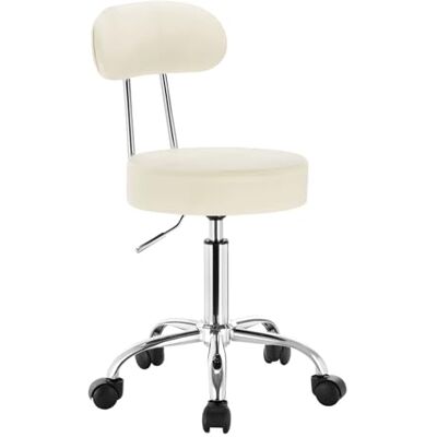 WOLTU ® BH34cm-1 Bureaukruk met wieltjes en rugleuning, in hoogte verstelbare draaistoel, bureaustoel, crème WOLTU ® BH34cm-1 Bureaukruk met wieltjes en rugleuning, in hoogte verstelbare draaistoel, bureaustoel, crème