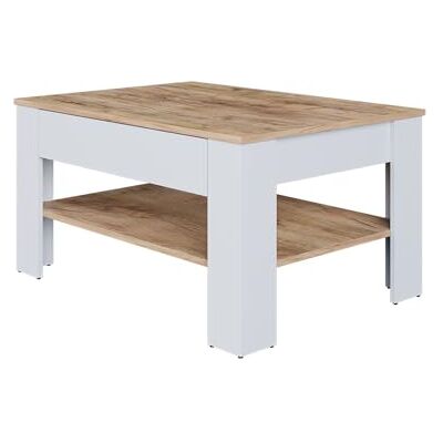 Vicco Salontafel "Milan", eiken wit/goudsterkte, 92,2 x 65 cm Vicco Salontafel "Milan", eiken wit/goudsterkte, 92,2 x 65 cm