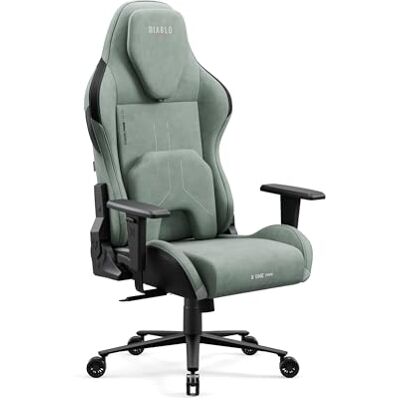 Diablo X.One Prime Gamingstoel, gamingstoel, pc-stoel, magnetisch kussen, koelzitting, hoogwaardige stof, in hoogte verstelbare armleuningen, belastbaar tot 140 kg, ghotisch groen Diablo X.One Prime Gamingstoel, gamingstoel, pc-stoel, magnetisch kussen, koelzitting, hoogwaardige stof, in hoogte verstelbare armleuningen, belastbaar tot 140 kg, ghotisch groen