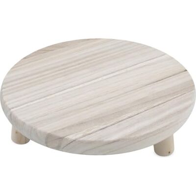 Spetebo Bloemenkruk van natuurlijk hout met 3 poten 29 x 7 cm natuurlijke ronde plantenstandaard decoratieve plantenstandaard bloembak mini bijzettafel Spetebo Bloemenkruk van natuurlijk hout met 3 poten 29 x 7 cm natuurlijke ronde plantenstandaard decoratieve plantenstandaard bloembak mini bijzettafel