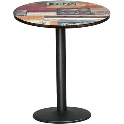 LANTUS Ronde bartafel, eettafel, vierkant, industriële stijl, houten plank + ijzeren poten, maximale belasting 125 kg, 60 x 60 x 72 cm (D) LANTUS Ronde bartafel, eettafel, vierkant, industriële stijl, houten plank + ijzeren poten, maximale belasting 125 kg, 60 x 60 x 72 cm (D)