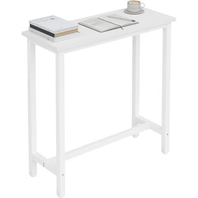 WOLTU 1 X Bartafel Hoge tafel Bistrotafel met metalen structuur Spaanplaat tafelblad,Keukentafel Eettafel 100x40x100cm,Wit BT33ws WOLTU 1 X Bartafel Hoge tafel Bistrotafel met metalen structuur Spaanplaat tafelblad,Keukentafel Eettafel 100x40x100cm,Wit BT33ws