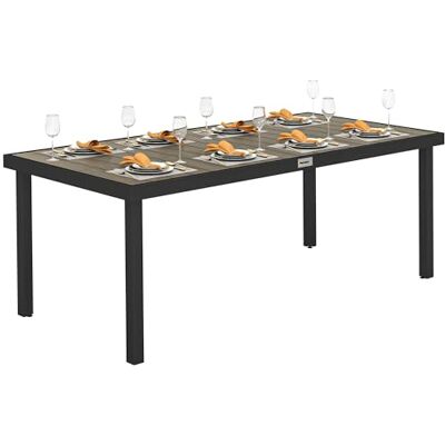 Outsunny Eettafel voor de tuin, voor 8 personen, 190 x 90 x 74 cm, bruin Outsunny Eettafel voor de tuin, voor 8 personen, 190 x 90 x 74 cm, bruin