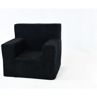 FORTISLINE Kinderstoel, 51 x 47 x 34 cm, Oeko-Tex, speelstoel, kinderkamer, schuim, corduroy, verschillende motieven (zwart) FORTISLINE Kinderstoel, 51 x 47 x 34 cm, Oeko-Tex, speelstoel, kinderkamer, schuim, corduroy, verschillende motieven (zwart)