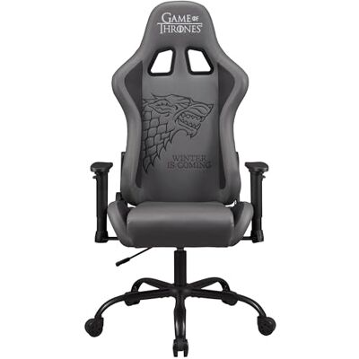 SUBSONIC Game of Thrones Gaming- of bureaustoel, gamingstoel voor volwassenen, comfortabele zitting, geïntegreerde hoofdsteun, armleuningen en hoogte verstelbaar, ergonomische rugleuning, zwart SUBSONIC Game of Thrones Gaming- of bureaustoel, gamingstoel voor volwassenen, comfortabele zitting, geïntegreerde hoofdsteun, armleuningen en hoogte verstelbaar, ergonomische rugleuning, zwart