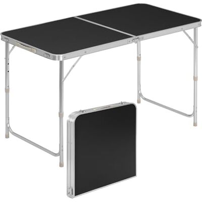 WOLTU ® CPT8122sz Campingtafel, inklapbaar, tuintafel, werktafel, balkontafel, in hoogte verstelbaar, aluminium, MDF, zwart WOLTU ® CPT8122sz Campingtafel, inklapbaar, tuintafel, werktafel, balkontafel, in hoogte verstelbaar, aluminium, MDF, zwart