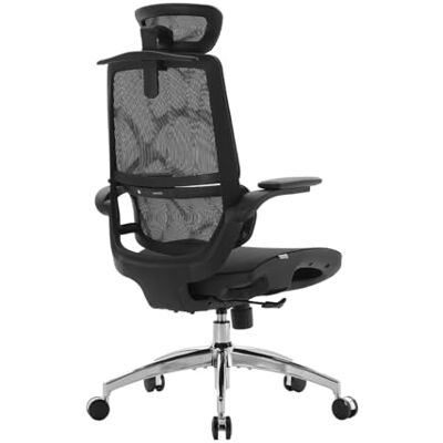 SIHOO M59AS Ergonomische bureaustoel met 4D-opklapbare armleuningen 3D-opklapbare armleuningen, ademend mesh, versterkte aluminium basis, 150 kg, comfort dat met je meebeweegt, zwart SIHOO M59AS Ergonomische bureaustoel met 4D-opklapbare armleuningen 3D-opklapbare armleuningen, ademend mesh, versterkte aluminium basis, 150 kg, comfort dat met je meebeweegt, zwart