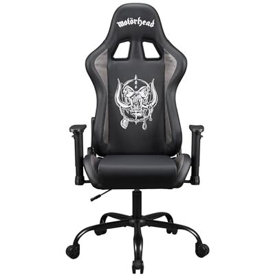 SUBSONIC Motorhead Gaming- of bureaustoel, gamingstoel voor volwassenen, comfortabele zitting, geïntegreerde hoofdsteun, armleuningen en hoogte verstelbaar, ergonomische rugleuning, zwart SUBSONIC Motorhead Gaming- of bureaustoel, gamingstoel voor volwassenen, comfortabele zitting, geïntegreerde hoofdsteun, armleuningen en hoogte verstelbaar, ergonomische rugleuning, zwart