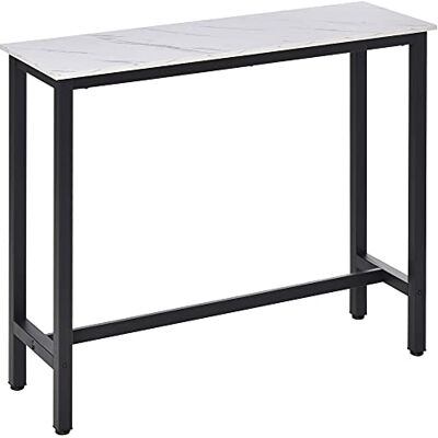 HOMCOM Bartafel, statafel, 120 x 40 x 100 cm, frame, frame, staal, zwart HOMCOM Bartafel, statafel, 120 x 40 x 100 cm, frame, frame, staal, zwart