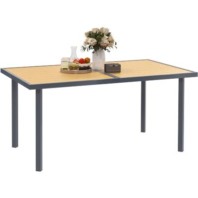 Outsunny Eettafel voor 6 personen, dienblad 150 x 90 x 72 cm Outsunny Eettafel voor 6 personen, dienblad 150 x 90 x 72 cm