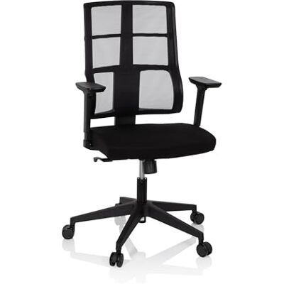 hjh OFFICE SPINIO 810025 bureaustoel, draaistoel met netrugleuning, zwart hjh OFFICE SPINIO 810025 bureaustoel, draaistoel met netrugleuning, zwart