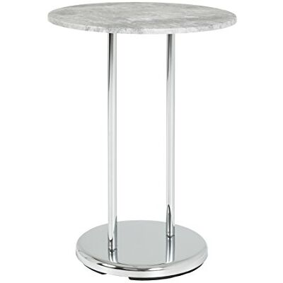 HAKU optische bijzettafel beton, verchroomd, MDF, metaal Dim.: H 55 cm x Ø 40 cm, Stijl: Modern HAKU optische bijzettafel beton, verchroomd, MDF, metaal Dim.: H 55 cm x Ø 40 cm, Stijl: Modern