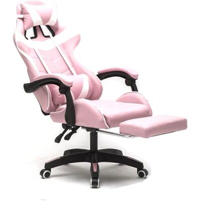 VDD Cyclone Gamingstoel met voetensteun bureaustoel racing gamerstoel wit VDD Cyclone Gamingstoel met voetensteun bureaustoel racing gamerstoel wit