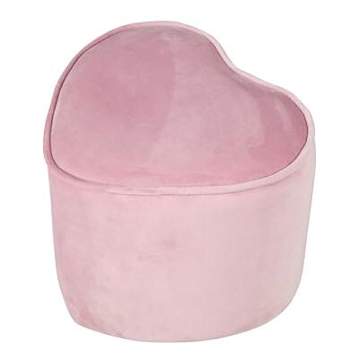 roba Lil Sofa kinderkruk in hartvorm comfortabele roze fluwelen kruk gevoerde zitzak voor kinderkamer zithoogte 24 cm roba Lil Sofa kinderkruk in hartvorm comfortabele roze fluwelen kruk gevoerde zitzak voor kinderkamer zithoogte 24 cm