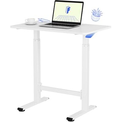 FLEXISPOT H7 Plus Laptoptafel, 80 x 50 cm, in hoogte verstelbaar bureau met kantelbaar blad, beweegbare bedtafel voor bank, lezen of werken (wit) FLEXISPOT H7 Plus Laptoptafel, 80 x 50 cm, in hoogte verstelbaar bureau met kantelbaar blad, beweegbare bedtafel voor bank, lezen of werken (wit)
