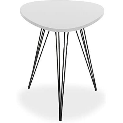 Versa Seatle Bijzettafel voor woonkamer, slaapkamer of keuken. Moderne bijzettafel, afmetingen (H x B x L) 60 x 50 x 50 cm, hout en metaal, kleur: zwart en wit Versa Seatle Bijzettafel voor woonkamer, slaapkamer of keuken. Moderne bijzettafel, afmetingen (H x B x L) 60 x 50 x 50 cm, hout en metaal, kleur: zwart en wit