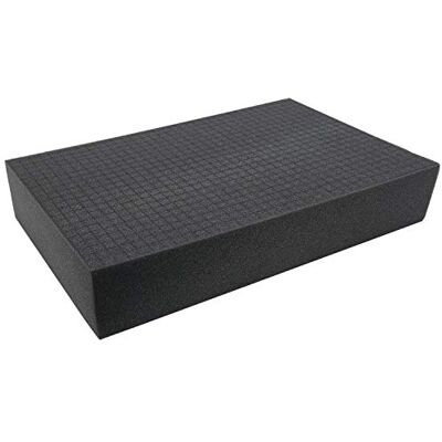 HMF 1456-100 Cube rasterschuim, 345 x 550 mm, dubbele maat, koffervulling, tafeltop, hoogte: 100 mm HMF 1456-100 Cube rasterschuim, 345 x 550 mm, dubbele maat, koffervulling, tafeltop, hoogte: 100 mm
