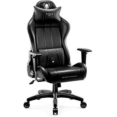 Diablo X-One 2.0 Gaming Stoel Gamestoel Bureaustoel Verstelbare Armleuningen Ergonomisch Ontwerp Nek- / Lendenkussen (L, Zwart) Diablo X-One 2.0 Gaming Stoel Gamestoel Bureaustoel Verstelbare Armleuningen Ergonomisch Ontwerp Nek- / Lendenkussen (L, Zwart)