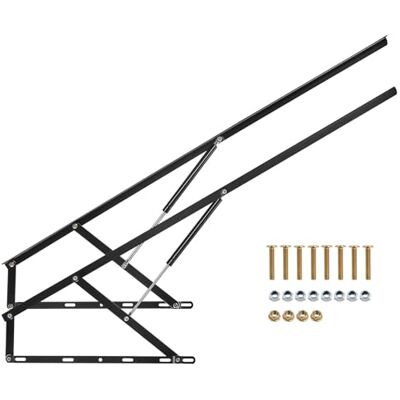 VEVOR Bedhefmechanisme, compatibele bedmaat 150 x 200 cm, robuuste bedhouder met pneumatische hendel, belasting 140 kg, scharnieren voor kofferbak, opvouwbaar wandbed voor logeerkamer VEVOR Bedhefmechanisme, compatibele bedmaat 150 x 200 cm, robuuste bedhouder met pneumatische hendel, belasting 140 kg, scharnieren voor kofferbak, opvouwbaar wandbed voor logeerkamer