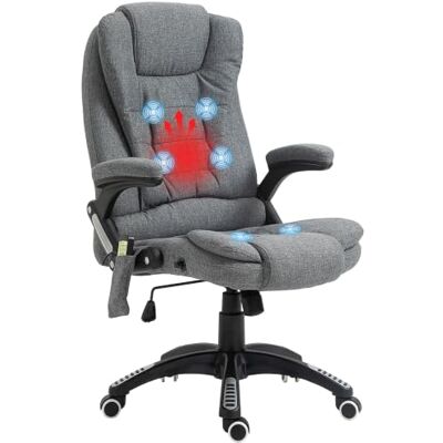 HOMCOM Vinsetto Bureaustoel, masserend en verwarmend, 68 x 72 x 120 cm, grijs Ergonomische bureaustoel, in hoogte verstelbaar, rugleuning kantelbaar, bekabelde afstandsbediening, 360 graden draaibaar HOMCOM Vinsetto Bureaustoel, masserend en verwarmend, 68 x 72 x 120 cm, grijs Ergonomische bureaustoel, in hoogte verstelbaar, rugleuning kantelbaar, bekabelde afstandsbediening, 360 graden draaibaar