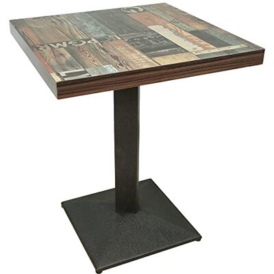 RELOVE Vierkante bistrotafel met opklapbaar blad, in hoogte verstelbare bartafel voor binnen en buiten, MDF, roestvrij staal, 2-in-1 aluminium (60 x 60 x 75 cm (bloemenvloer RELOVE Vierkante bistrotafel met opklapbaar blad, in hoogte verstelbare bartafel voor binnen en buiten, MDF, roestvrij staal, 2-in-1 aluminium (60 x 60 x 75 cm (bloemenvloer
