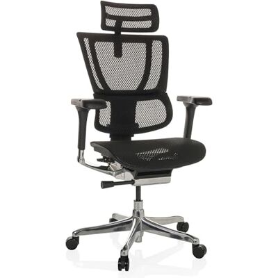 hjh OFFICE ERGOHUMAN 652288 Slim I Ergonomische bureaustoel van mesh met flexibele lendensteun, zwart hjh OFFICE ERGOHUMAN 652288 Slim I Ergonomische bureaustoel van mesh met flexibele lendensteun, zwart